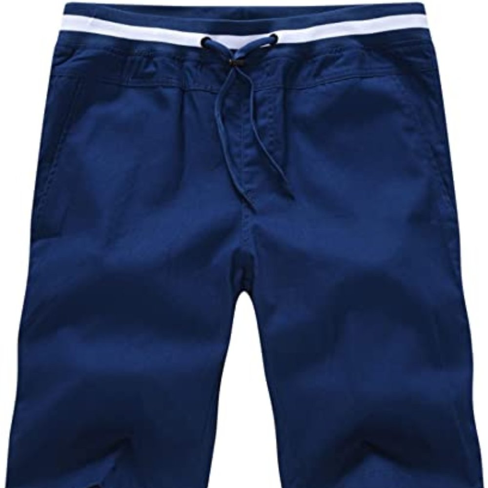 Brand New Men's Drawstring Slim Blue Shorts SIZE 40 NEW WITHOUT TAGS